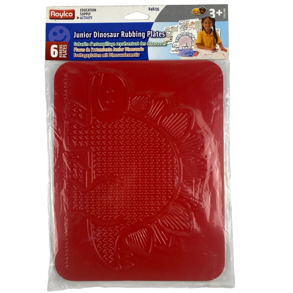 Roylco Junior Dinosaur Rubbing Plates NEW Ages 3+